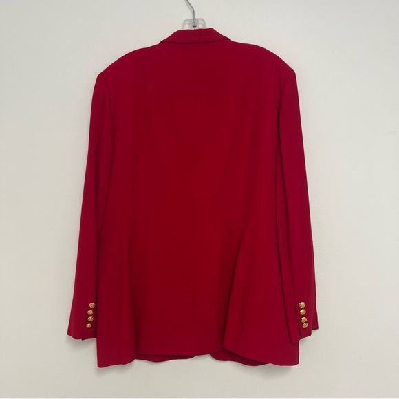 Lauren Ralph Lauren 16 XL Wool Blazer Jacket RL Lined Christmas Red - Picture 3 of 7